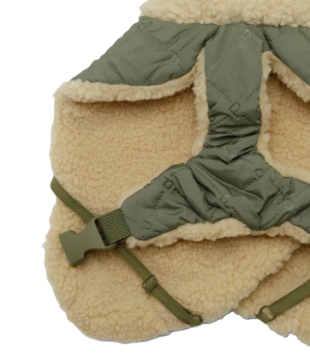 Теплая попона для собак Winter Sherpa Jacket Olive Paikka