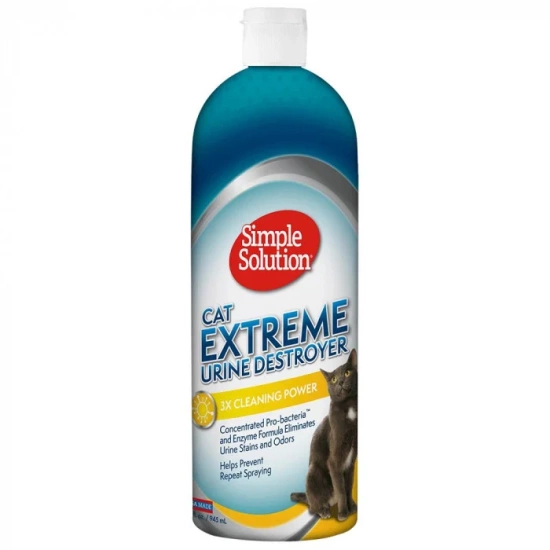 Засіб Simple Solution Cat Extreme Urine Destroyer з про-бактеріями та ензимами для нейтралізації запаху сечі кішок та інших домашніх тварин