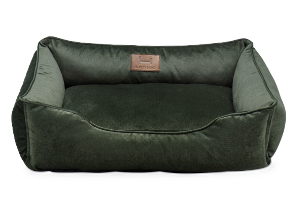 Лежак Harley and Cho Dreamer Velour Green для собак і котів