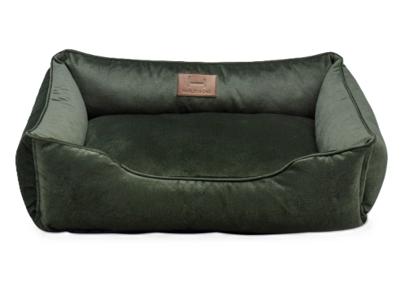 Лежак Harley and Cho Dreamer Velour Green для собак и кошек
