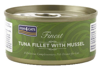Натуральный влажный корм для кошек Fish4Cats Finest Филе тунца с мидиями  