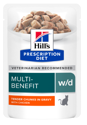 Hill's PD Feline W/D Chicken Вологий корм для котів при цукровому діабеті та для контролю ваги, з куркою