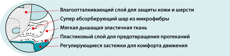 Гигиенические трусы многоразового использования для собак 